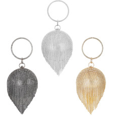 Dinner bag, European handbag, round tassel dress, evening bagg