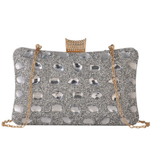 Dinner bag, handbag, diamond inlaid dress, evening bag