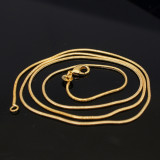 Copper gold snake chain pendant with chain and clavicle chain 1mm