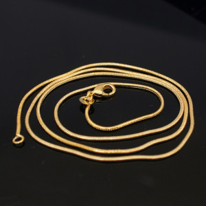 Copper gold snake chain pendant with chain and clavicle chain 1mm