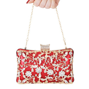 Dinner bag, handbag, diamond inlaid dress, evening bag