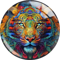 20MM animal Print glass snap button charms