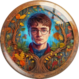 20MM Harry Potter Print glass snap button charms