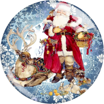 20MM Christmas Print glass snap button charms
