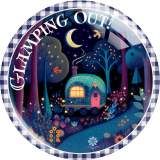 20MM BLESS Print glass snap button charms