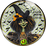 20MM Halloween Print glass snap button charms
