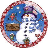 20MM Christmas Print glass snap button charms