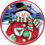 20MM Christmas Print glass snap button charms