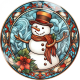 20MM Christmas Print glass snap button charms