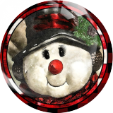 20MM Christmas Print glass snap button charms