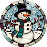 20MM Christmas Print glass snap button charms