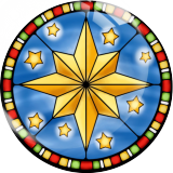 20MM Christmas Print glass snap button charms