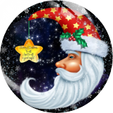 20MM Christmas Print glass snap button charms