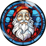 20MM Christmas Print glass snap button charms