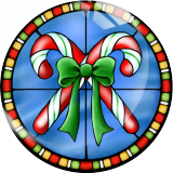 20MM Christmas Print glass snap button charms