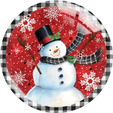 20MM Christmas Print glass snap button charms