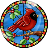 20MM Christmas Print glass snap button charms