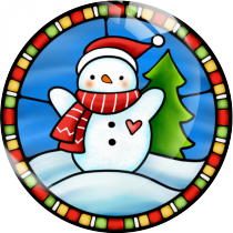20MM Christmas Print glass snap button charms
