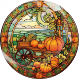 20MM Thanksgiving Print glass snap button charms