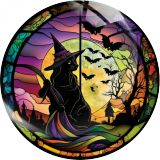 20MM Halloween  Print glass snap button charms