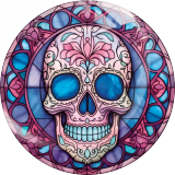 20MM Halloween  Print glass snap button charms