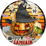 20MM Halloween  Print glass snap button charms
