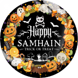 20MM Halloween  Print glass snap button charms
