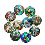 20MM animal Print glass snap button charms