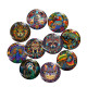 20MM animal Print glass snap button charms
