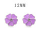 12MM flower rhinestone snap silver plated  interchangable snaps jewelry