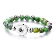 Bead Elastic Bracelet fit  20MM Snaps button jewelry wholesale