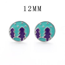 Christmas 12MM  snap silver plated  interchangable snaps jewelry