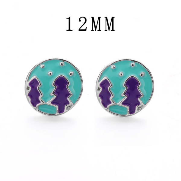 Christmas 12MM  snap silver plated  interchangable snaps jewelry