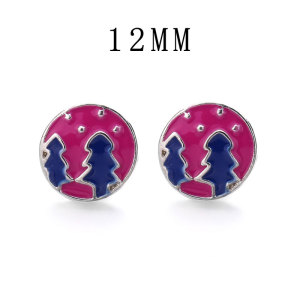 Christmas 12MM  snap silver plated  interchangable snaps jewelry