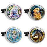 Alloy animal glass hollow car bracket car aromatherapy air outlet clip life tree car aromatherapy clip perfume dispenser