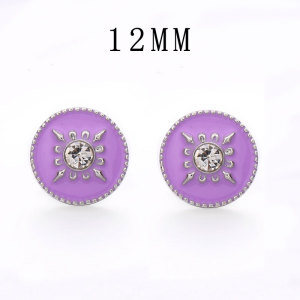 12MM Design  rhinestone snap silver plated  interchangable snaps jewelry