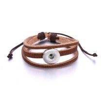 1 buttons leather  new type Bracelet  fit 20MM Snaps button jewelry wholesale