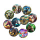 20MM animal Print glass snap button charms