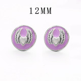 12MM love  wing snap silver plated  interchangable snaps jewelry