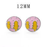 Christmas 12MM  snap silver plated  interchangable snaps jewelry