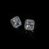 White zircon earrings