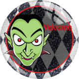 20MM Halloween Print glass snap button charms