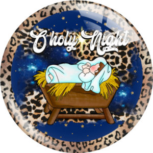 20MM  Holiday glass snap button charms