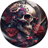 20MM Halloween Print glass snap button charms