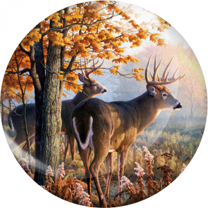 20MM Elk Print glass snap button charms