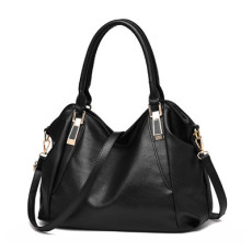 Soft leather stylish and minimalist large capacity handbag