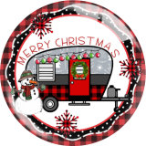 20MM Christmas Print glass snap button charms
