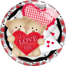 20MM  Holiday glass snap button charms