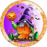 20MM Halloween Print glass snap button charms