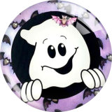 20MM Halloween Print glass snap button charms
